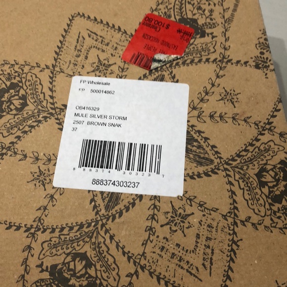 Free People Shoes Mule Silver storm RARE - Picture 8 of 8